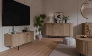 Komoda do obývacího pokoje se třemi dvířky Flana 830 3F Dub Cremona