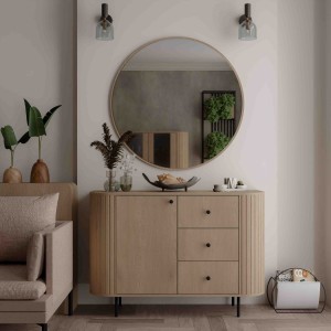 Kulaté závěsné zrcadlo k toaletnímu stolku Flana 701 Dub Cremona