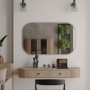 Obdélníkové zrcadlo se zaoblenými rohy Flana 702 Dub Cremona