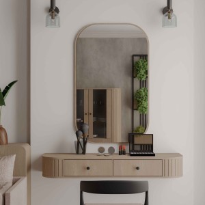 Obdélníkové zrcadlo se zaoblenými rohy Flana 702 Dub Cremona