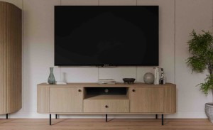 TV stolek se dvěma dvířky do obývacího pokoje Flana 321 2F1S Dub Cremona