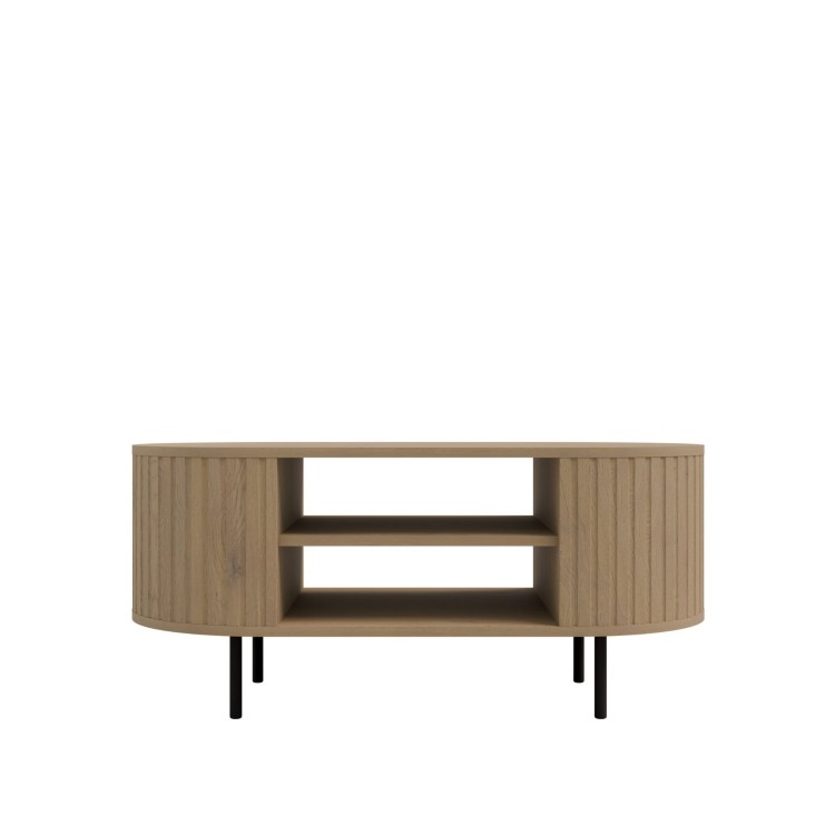 Konferenční stolek s drážkovanými boky do obývacího pokoje Flana 200 Dub Cremona