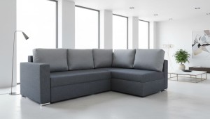 Rozkládací pohovka Bergamo Grafitová/Šedá