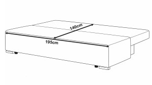 Rozkládací pohovka Lunera Prima 2 manšestr tmavě modrá