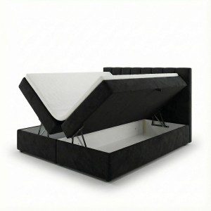 Kontinentální postel 140x200 SONNO BELLO černá 2 úložné prostory