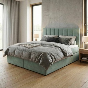 Kontinentální postel 160x200 SONNO BELLO mátová 2 úložné prostory