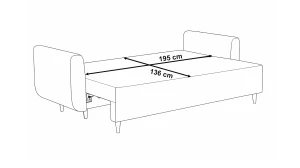 Rozkládací pohovka Sewilla Zelená