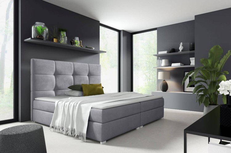 Kontinentální postel Harry 1 140x200 šedý