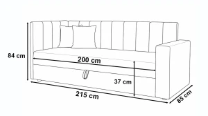 Jednolůžková válenda s úložným prostorem Sovaro PRO 80x200 Šedá