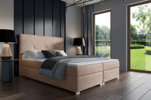 Kontinentální postel Lara 140x200 béžová