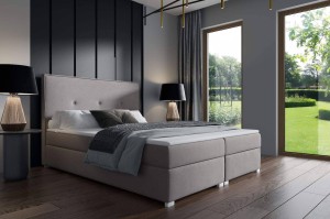 Kontinentální postel Lara 180x200 šedý