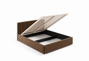 Čalouněná postel s matrací Ledo 140x200 béžová