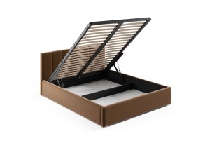 Čalouněná postel Ledo 180x200 černá Kovový rám