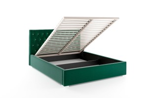 Čalouněná postel s matrací Lena 140x200 Burgundy