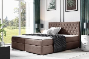 Kontinentální postel Nadia 160x200 hnědý