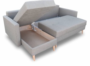 Rohová pohovka s funkcí spaní Falun šedý