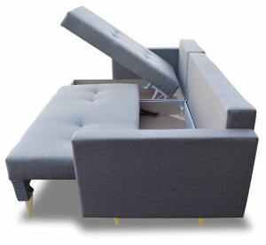 Rohová pohovka s funkcí spaní Falun šedý