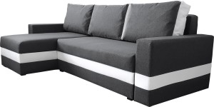 Rozkládací pohovka Passio grafitová/bílá