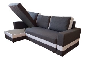 Rohová pohovka Passio s funkcí spaní Grafitová/šedá