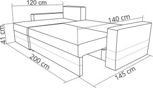 Rohová pohovka Passio s funkcí spaní Grafitová/šedá