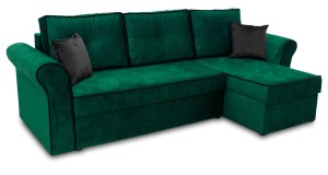 Rohová pohovka s úložným boxem Trevor Zelená