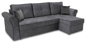 Rohová pohovka s úložným boxem Trevor šedý