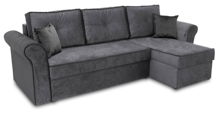 Rohová pohovka s úložným boxem Trevor šedý