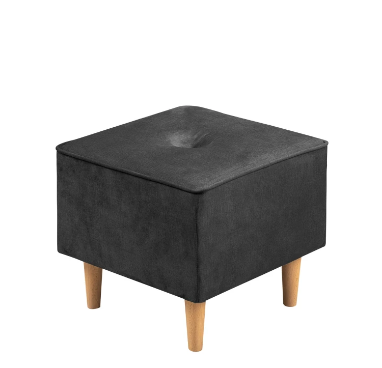 Velurový puf Floki Anthracite