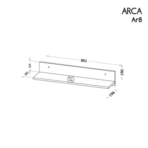 Police 80 cm Arca 08 bílá