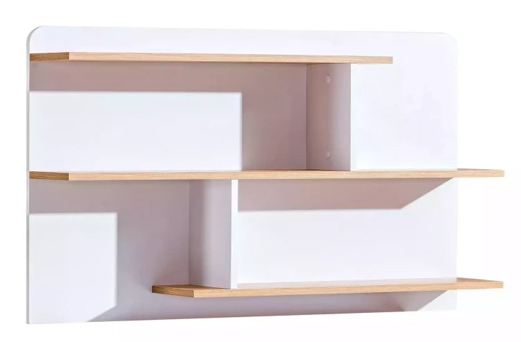 Nástěnná police 110 cm Lorento 08 Bílý/Nash dub