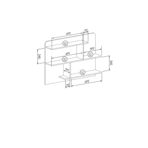Nástěnná police 110 cm Lorento 08 Bílý/Nash dub