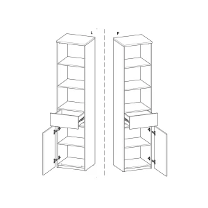 Regál na knihy 45 cm Arca 03 Bílý