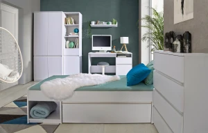 Knihovna 80 cm se zásuvkami Arca 04 Bílý