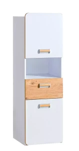 Regál 45 cm nízký Lorento 04 Bílý/Nash dub