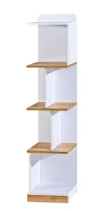 Regál na knihy 35 cm Lorento 15 Bílý/Nash dub