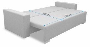 Pohovka Burgos Plus s funkcí spaní šedá