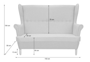 Denver 3místná pohovka Denver Žlutý