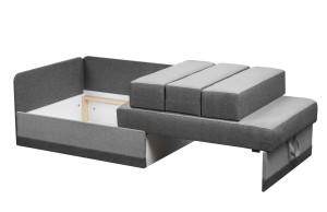 Rohová pohovka s funkcí spaní Kacper Grafitová/Šedá