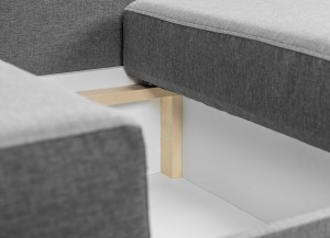 Rohová pohovka s funkcí spaní Kacper Grafitová/Šedá