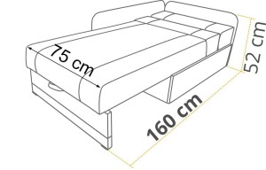 Rohová pohovka s funkcí spaní Kacper Grafitová/Šedá