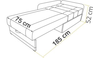 Rohová pohovka s funkcí spaní Kacper Grafitová/Šedá