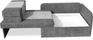 Rohová pohovka s funkcí spaní 90x200 Maxi Grafitová/Šedá