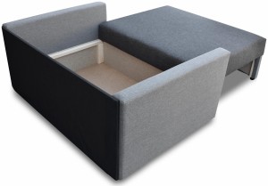 Tedi 1 rozkládací pohovka Černá / Šedá