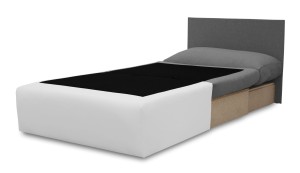 Jednolůžková rozkládací pohovka Toledo Šedá/Černá