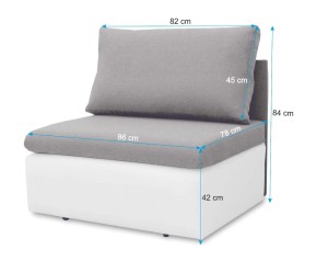 Jednolůžková rozkládací pohovka Toledo Šedá/Černá