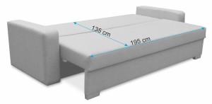 Pohovka s funkcí spaní Vigo Šedá