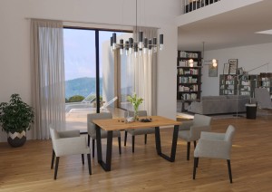 Loftový stůl Caesar 138x67 Dub Artisan