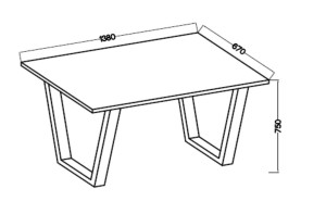 Loftový stůl Caesar 138x67 Dub Artisan