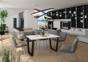 Loftový stůl Caesar 138x67 Bílá