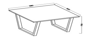 Loftový stůl Caesar 138x90 Dub Artisan